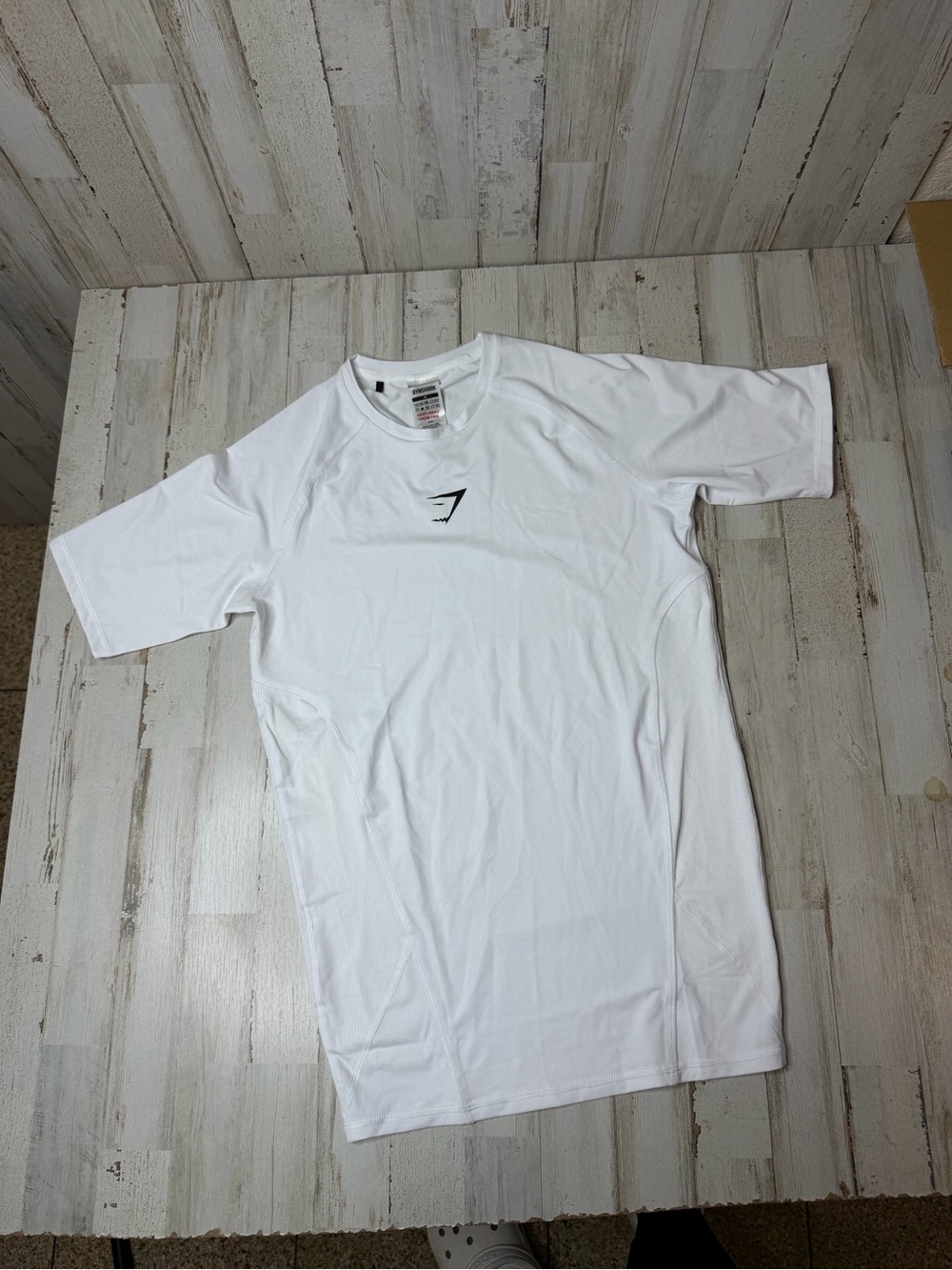 Gymshark White Short Sleeve Performance Tee